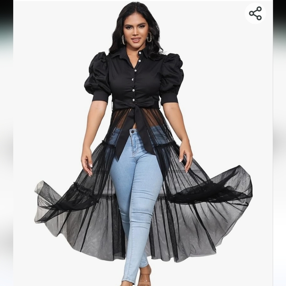 Source Unknown Dresses & Skirts - Tulle Shirt Dress